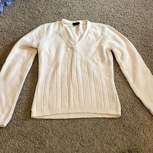 Cream knit sweater top